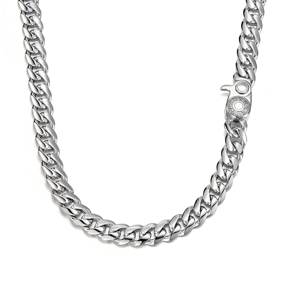 8mm Miami Cuban Link Chain w / Cross Clasp