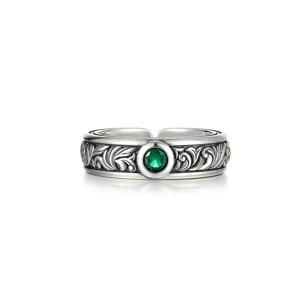Vintage Gemstone Hedera Ring