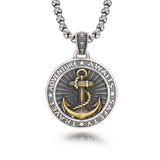 IDEAGEMER Anchor Sterling Silver Necklace Vintage Pendants