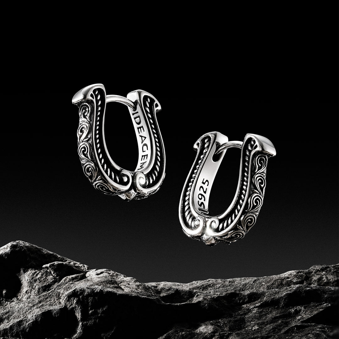 Vintage Horseshoe Hoop Earrings