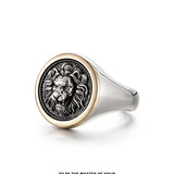 Sterling Silver 14K Gold Lion King Vintage Rings