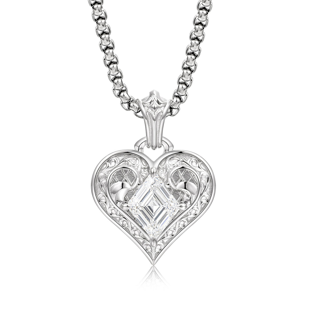 Lozenge Heart Suit Pendant