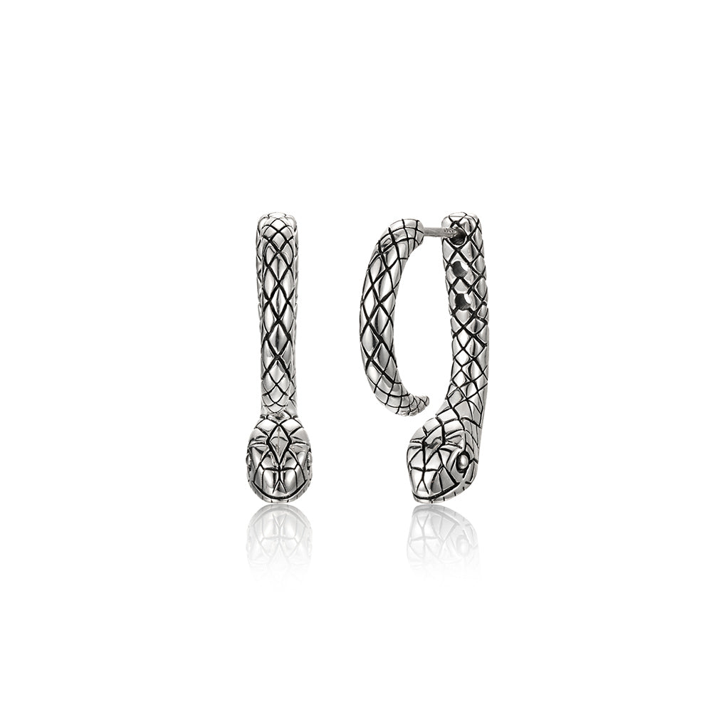 Vintage Viper Hoop Earrings