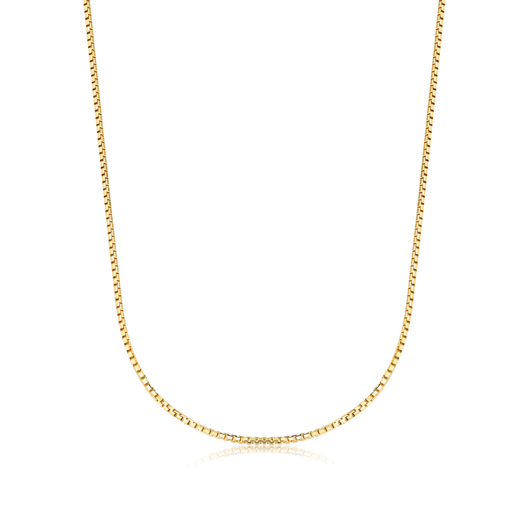 Solid Round Box Chain Necklace