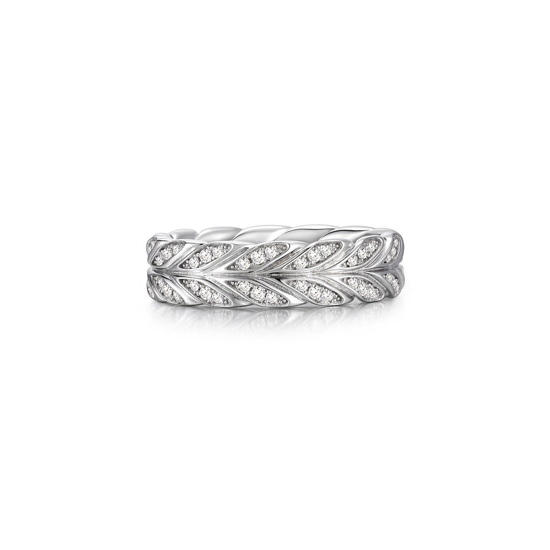 Iced Wheat Ear Ring Band