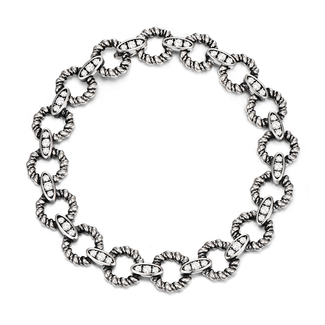 Vintage Entwined Cable Link Bracelet