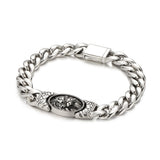 Sterling Silver Lion Cuban Bracelets