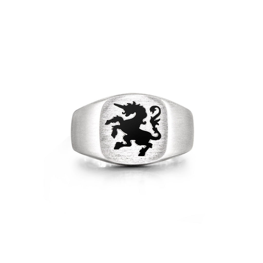 Unicorn Heraldry Signet Ring