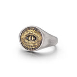 Vintage Devil's Eye Signet Ring