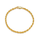 IDEAGEMER Sterling Silver Gold Plated Fashion Twist Bracelets