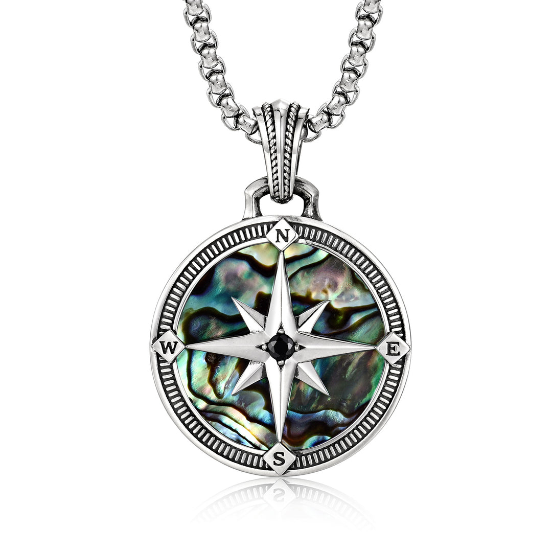Vintage Ocean Compass Pendant