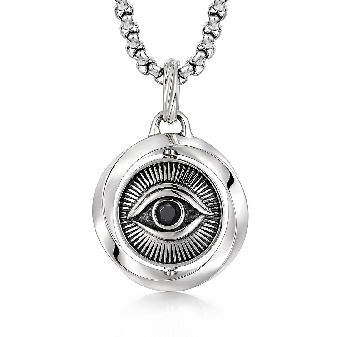 Two Sided Rotatable All Seeing Eye Pendant