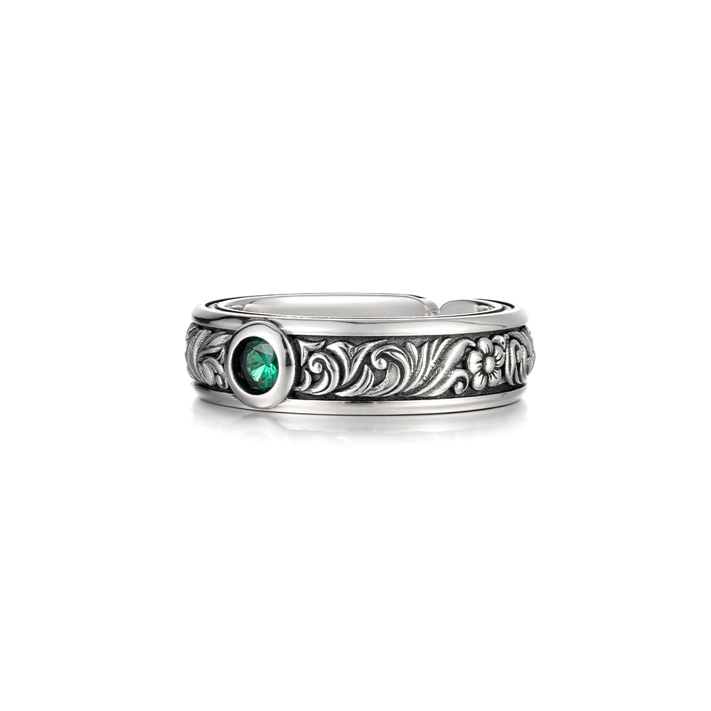 Vintage Gemstone Hedera Ring