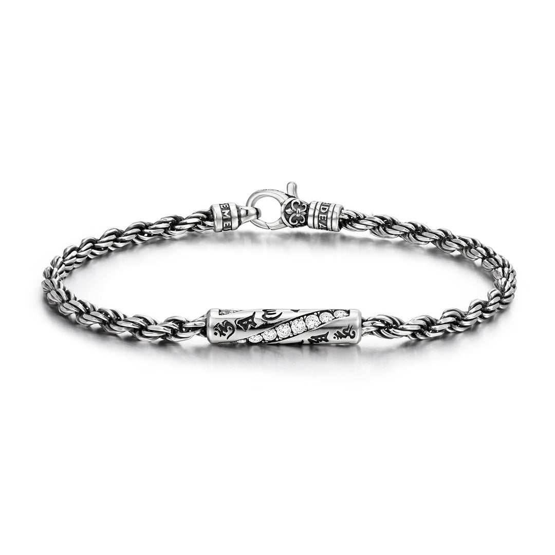 Vintage Sentinel Mantra Rope Bracelet