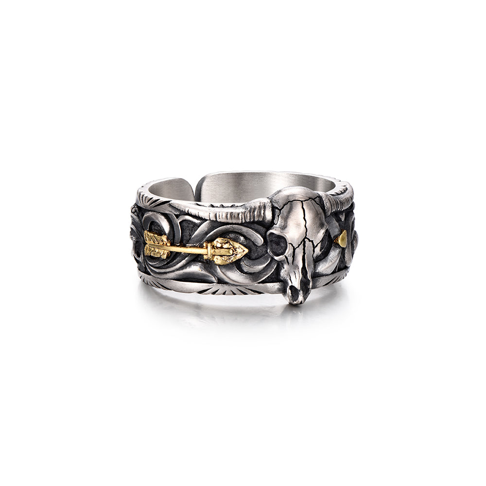 Vintage Buffalo Skull Ring