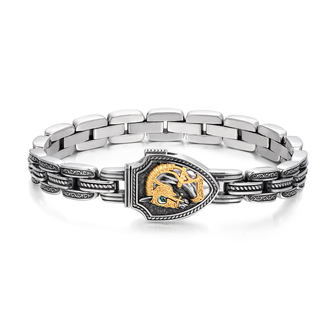 Vintage War Horse Shield Bracelet