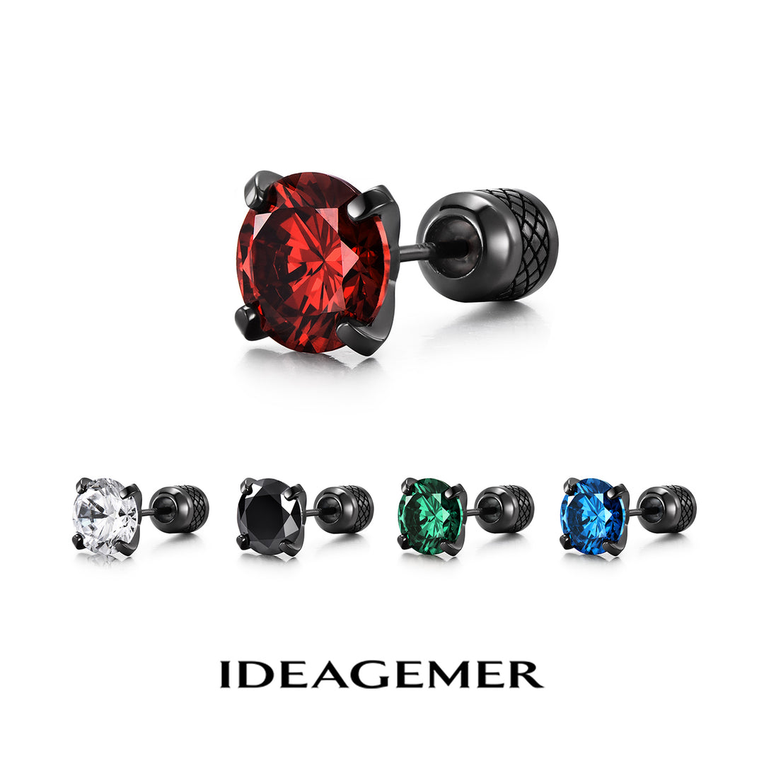 Dark Gem Stud Earrings