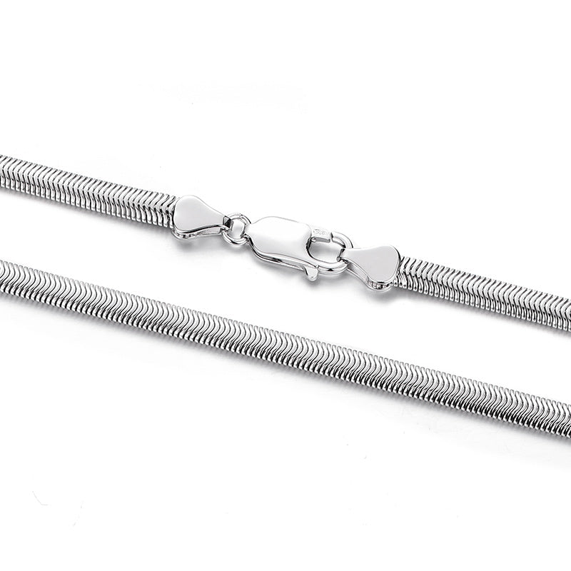 4mm Sterling Silver Snake Bone Chain