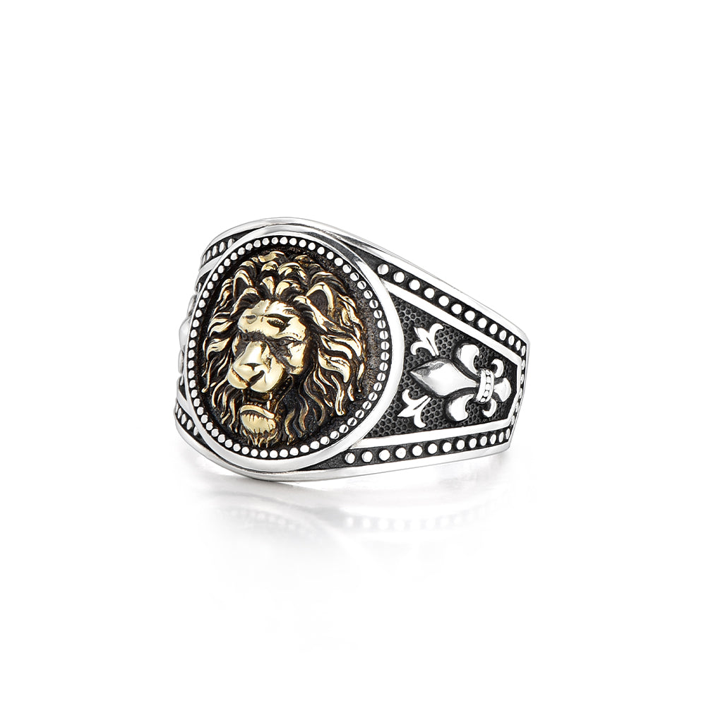 Vintage Lion Sterling Silver Rings
