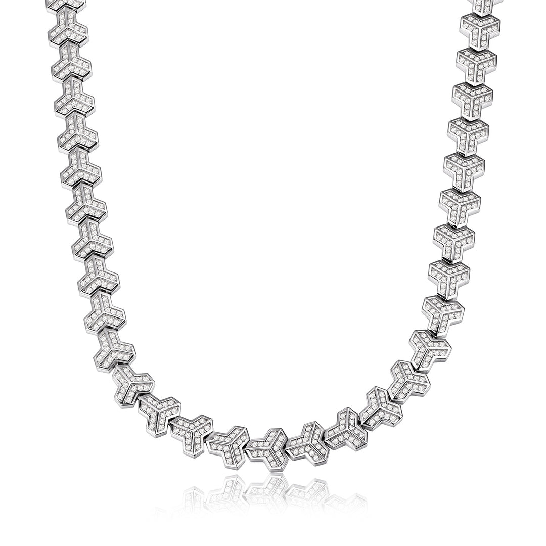 Iced Out Single Row Armor Chain