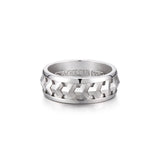 Silver Armor Ring Band