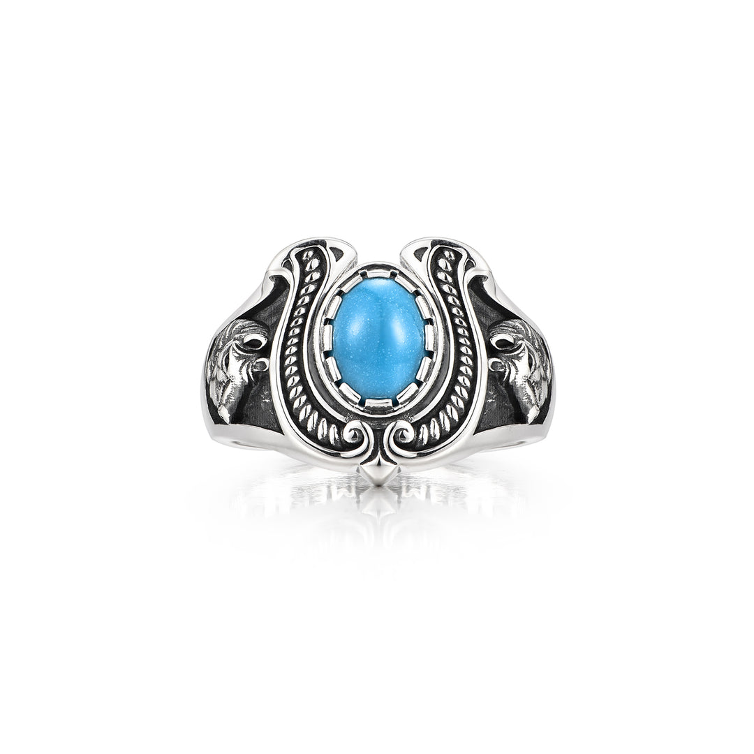 Vintage Horseshoe Turquoise Ring
