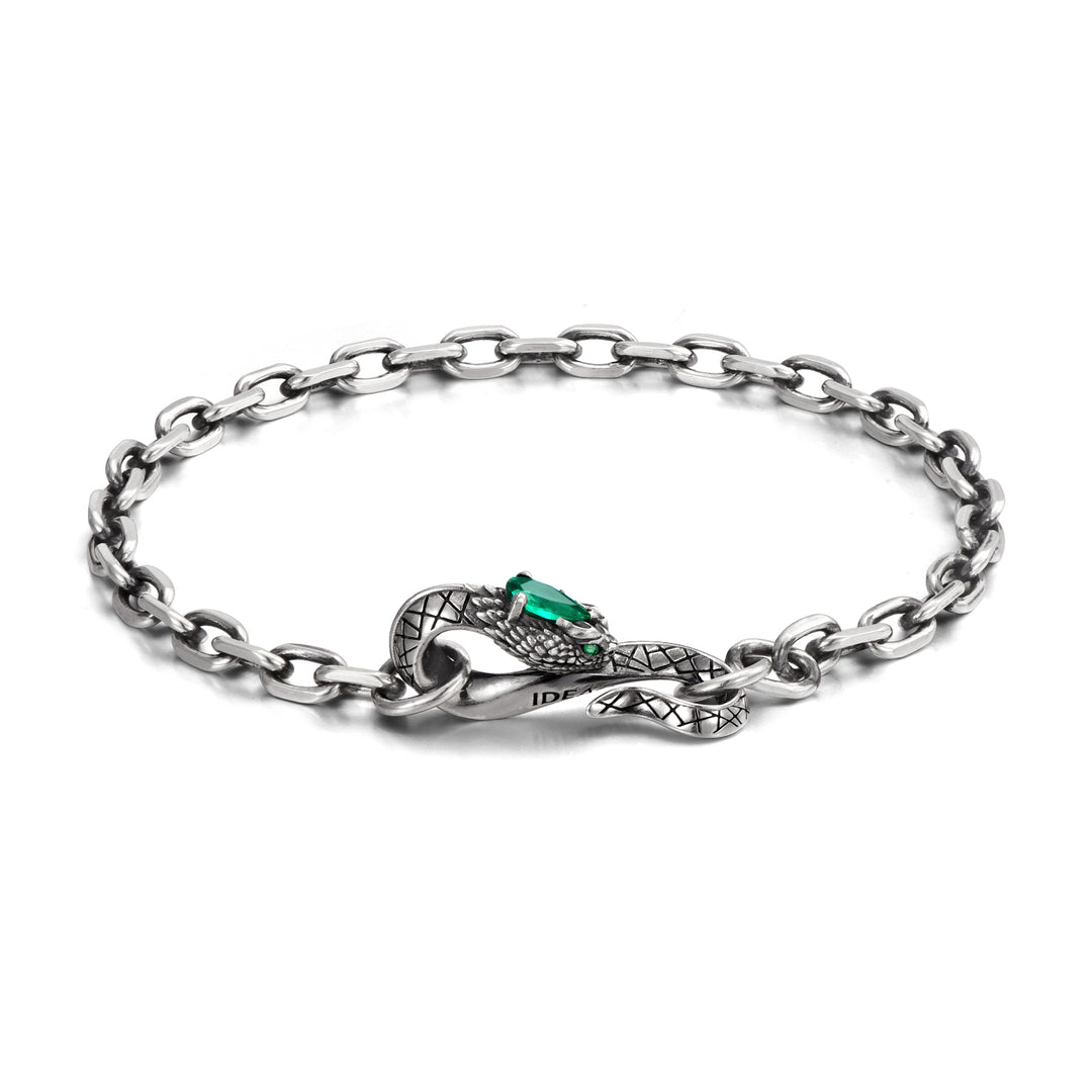Vintage Spirit Snake Rolo Chain Bracelet