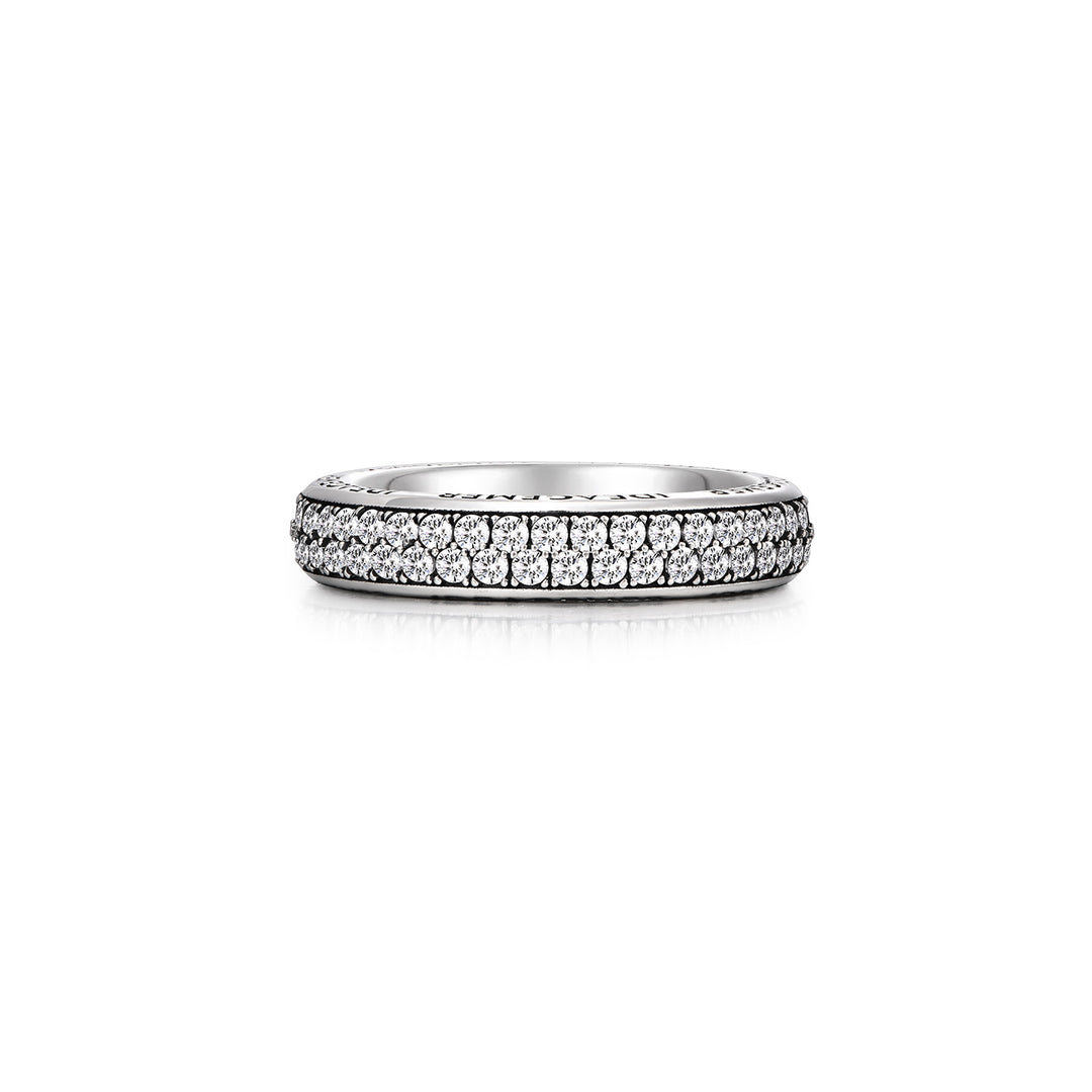 Iced Double Row Ring Band