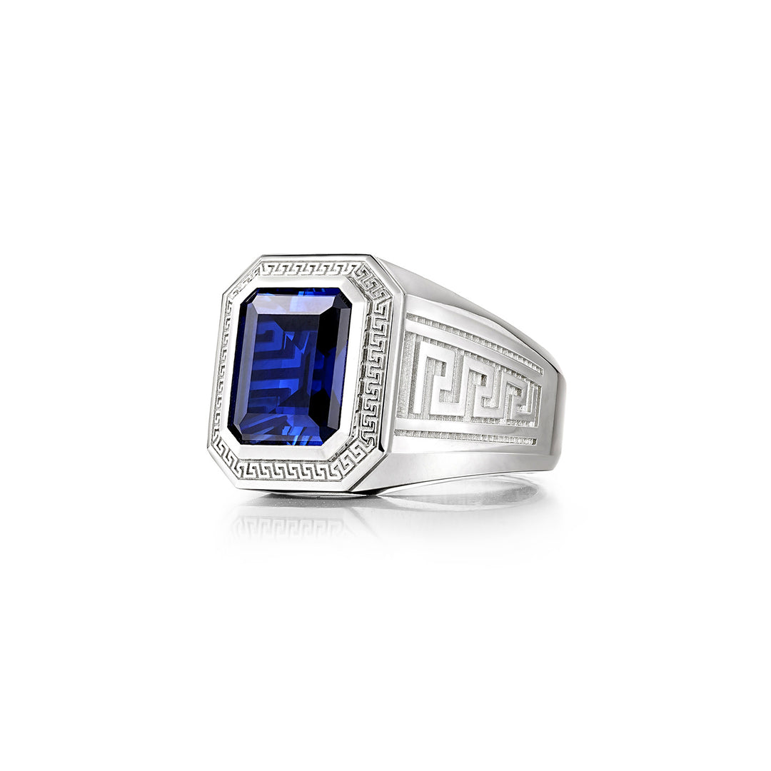 Royal Blue Sapphire Signet Ring
