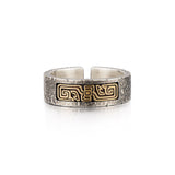 Sterling Silver Vintage Dragon Patterned Rings