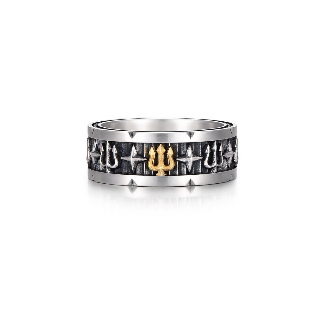 Vintage Trident Ring Band