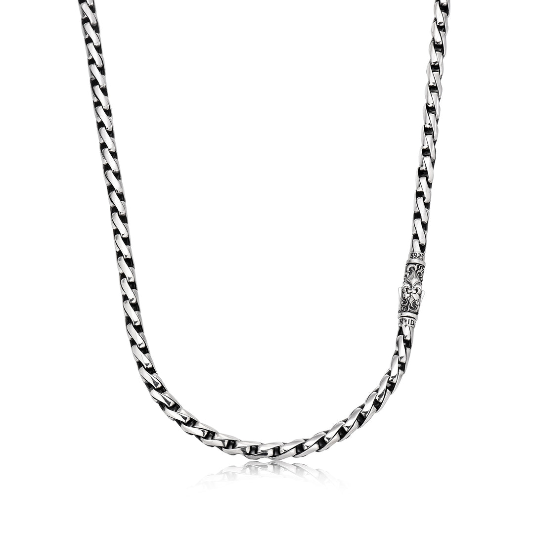 Fleu-De-Lis Bali Link Chain
