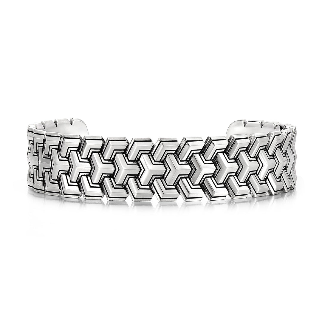 Vintage Triple Row Armor Bangle Bracelet