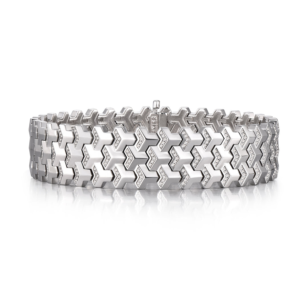 [Made To Order] Sterling Silver Triple Row Armor Bracelet [New Type]