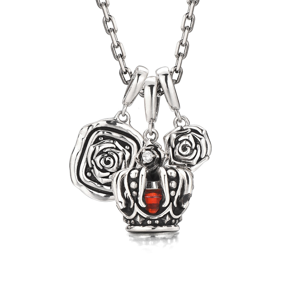 Rose Crown Necklace Pendants