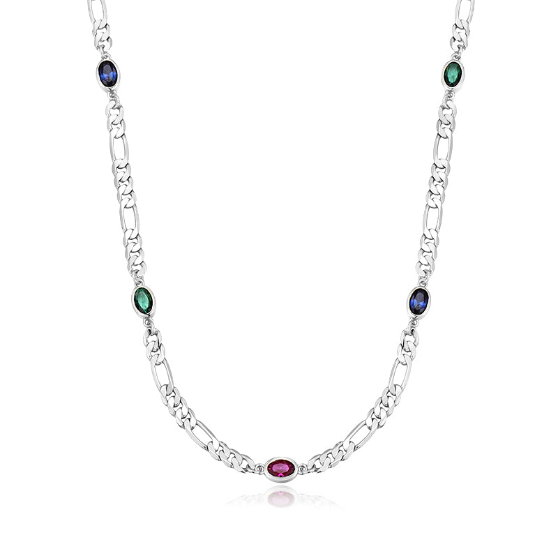 4 mm Infinity Gems Figaro Link Chain