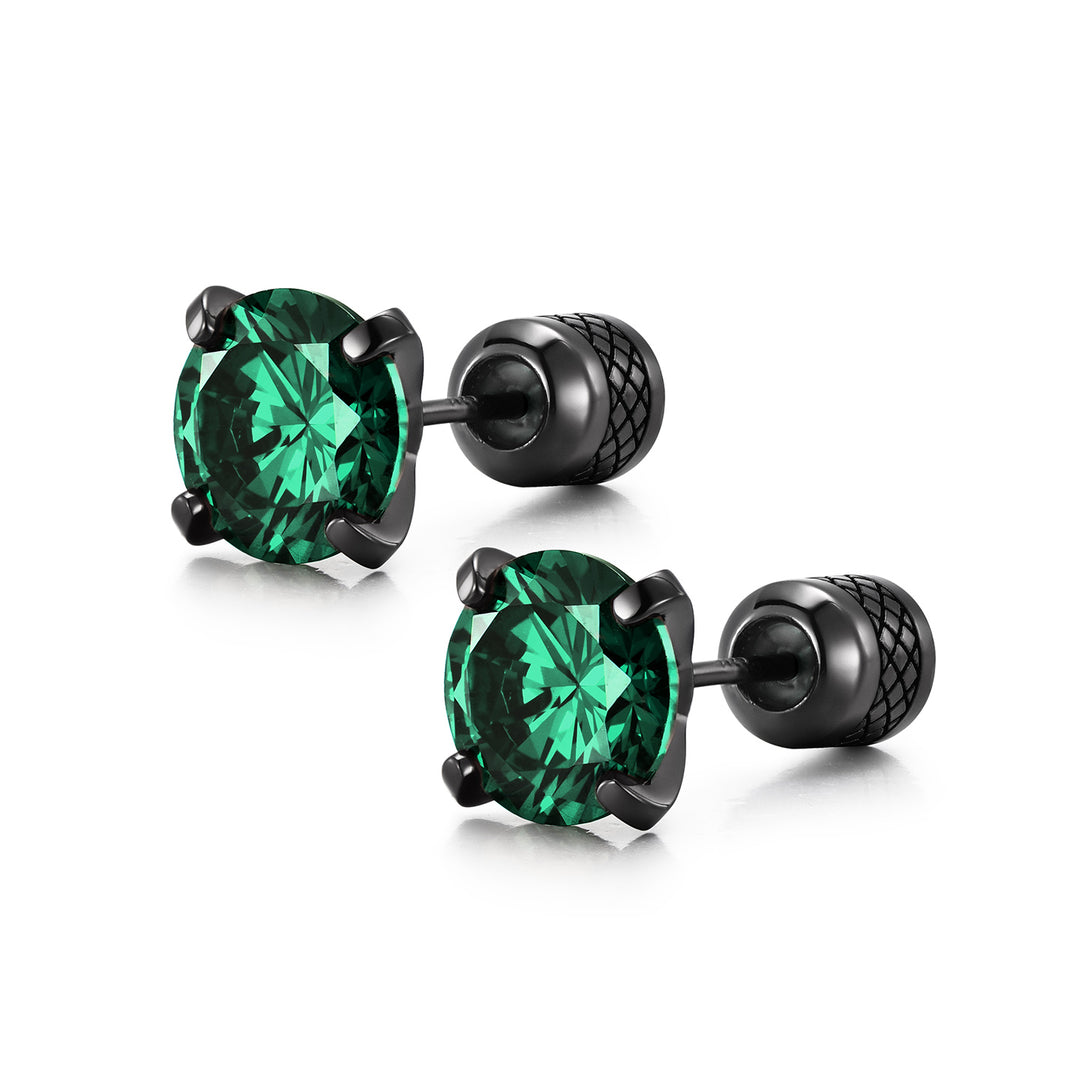 Dark Gem Stud Earrings