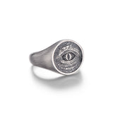 Vintage Devil's Eye Silver Signet Ring