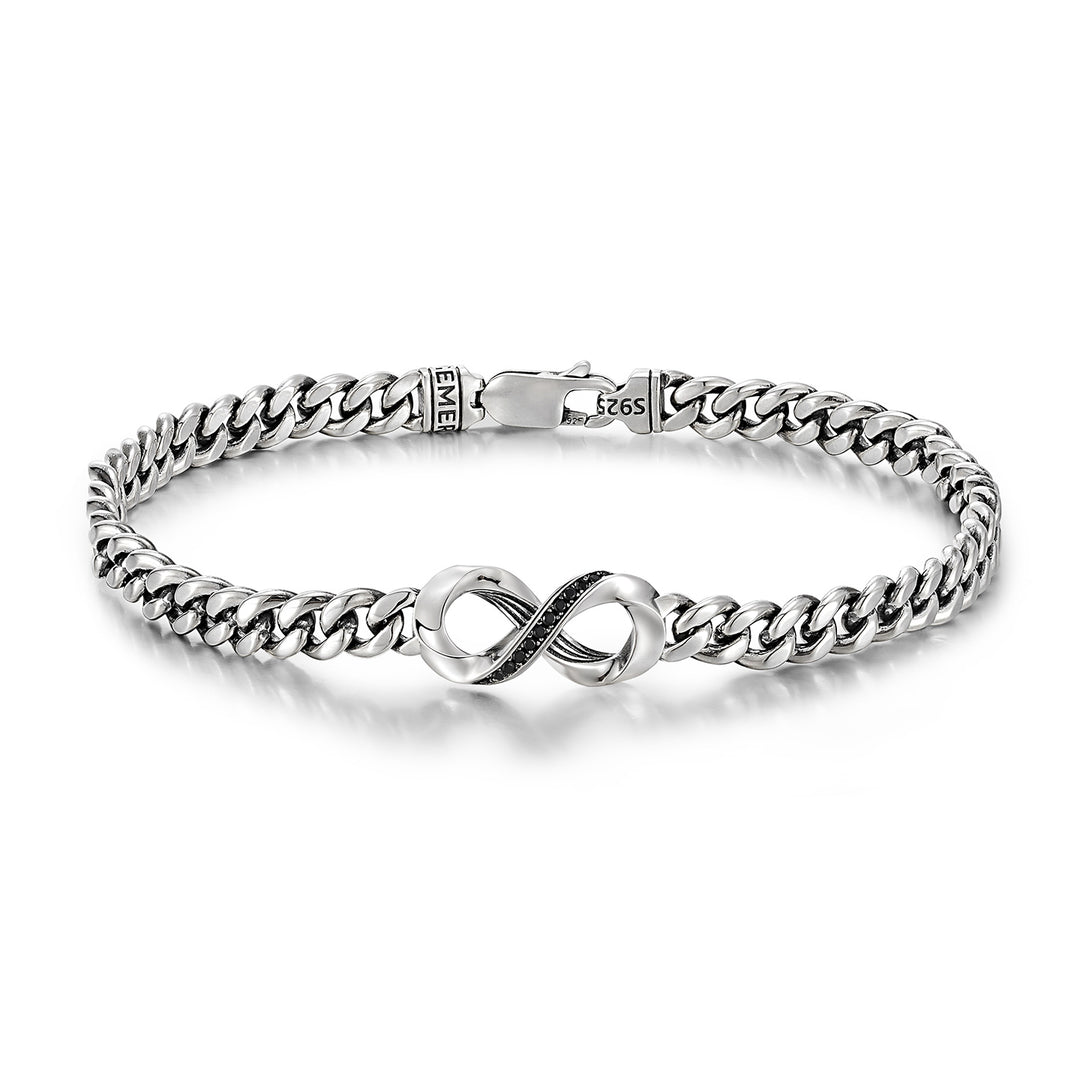 Vintage Infinity Möbius Loop Cuban Link Bracelet