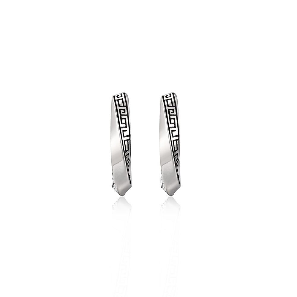 925 Sterling Silver Wide Huggie Hoop Earrings, 15mm – Tilo Jewelry