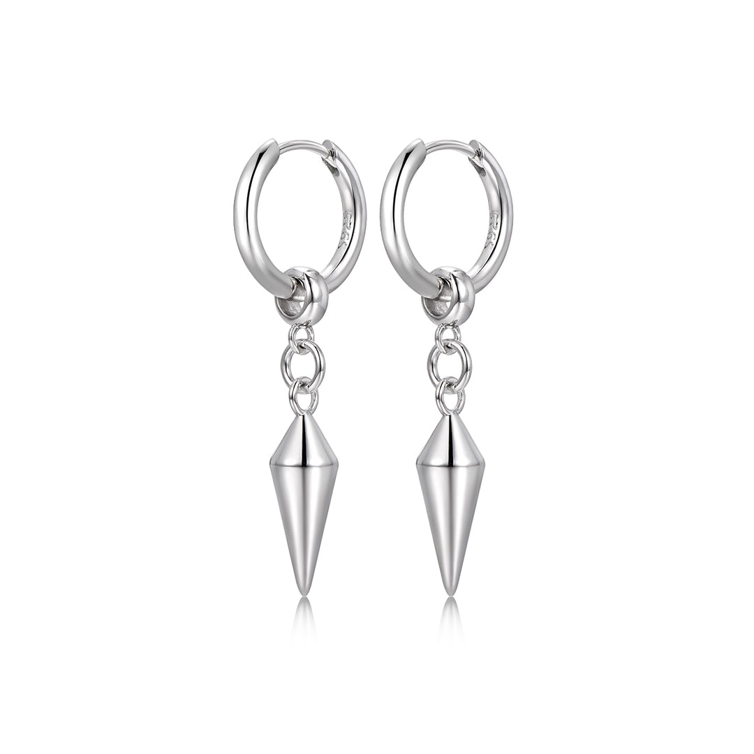 Rock Cone Hoop Earrings