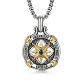 Double-Sided Rotatable Compass Pendant