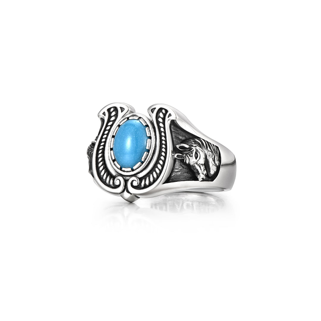 Vintage Horseshoe Turquoise Ring