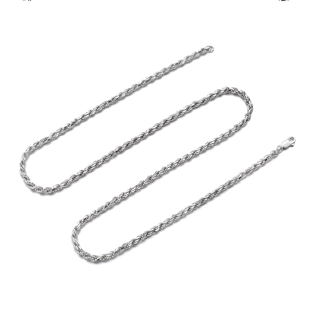 3mm Sterling Silver Rope Chain