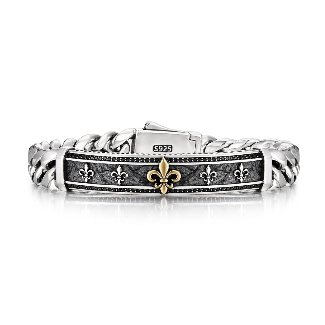 Vintage Fleur De Lis Cuban Bracelet