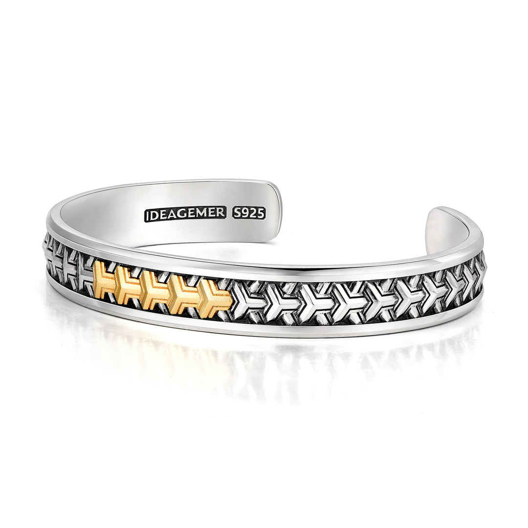 Vintage Five-Star Armor Bangle Bracelet