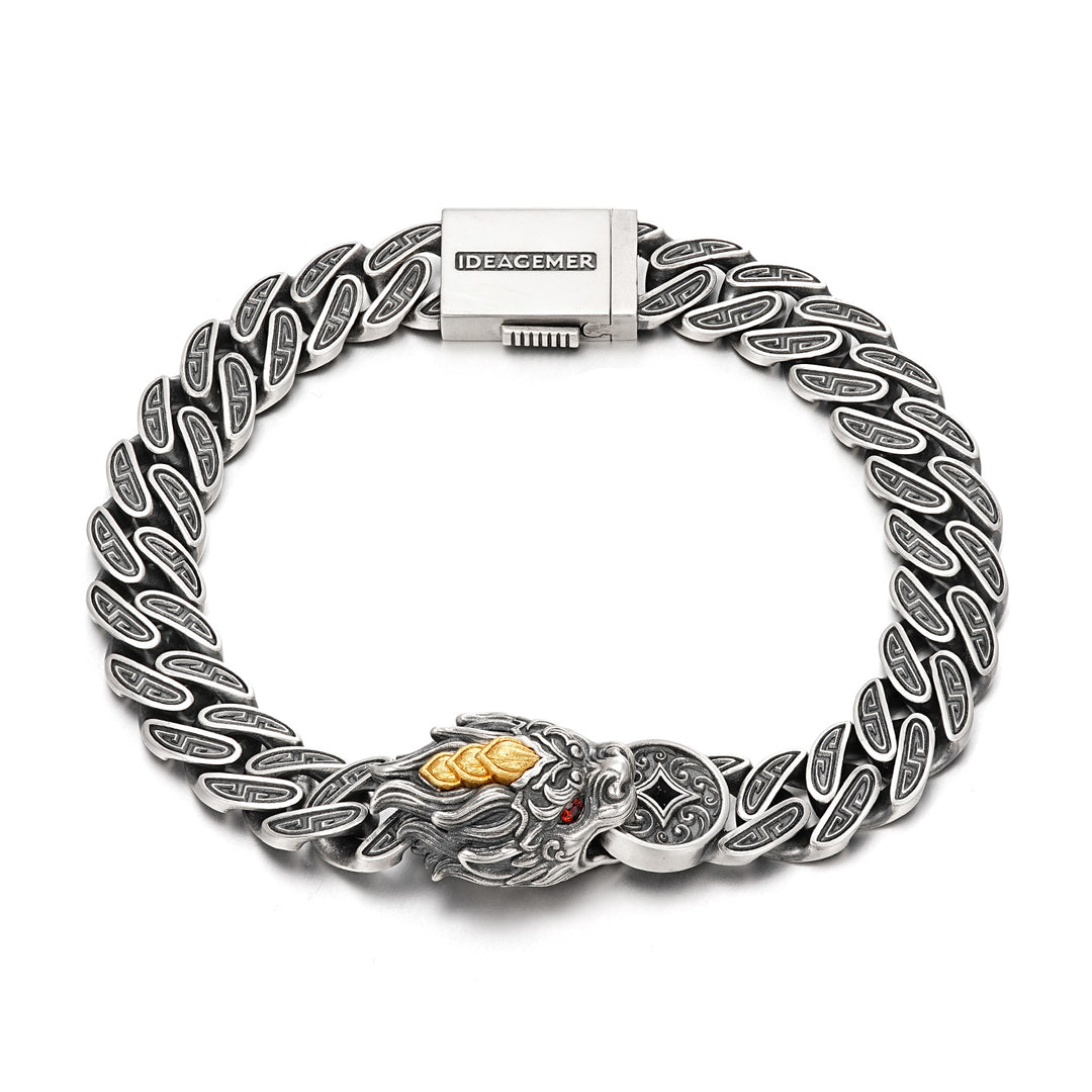 Vintage Guardian Beast Cuban Link Bracelet