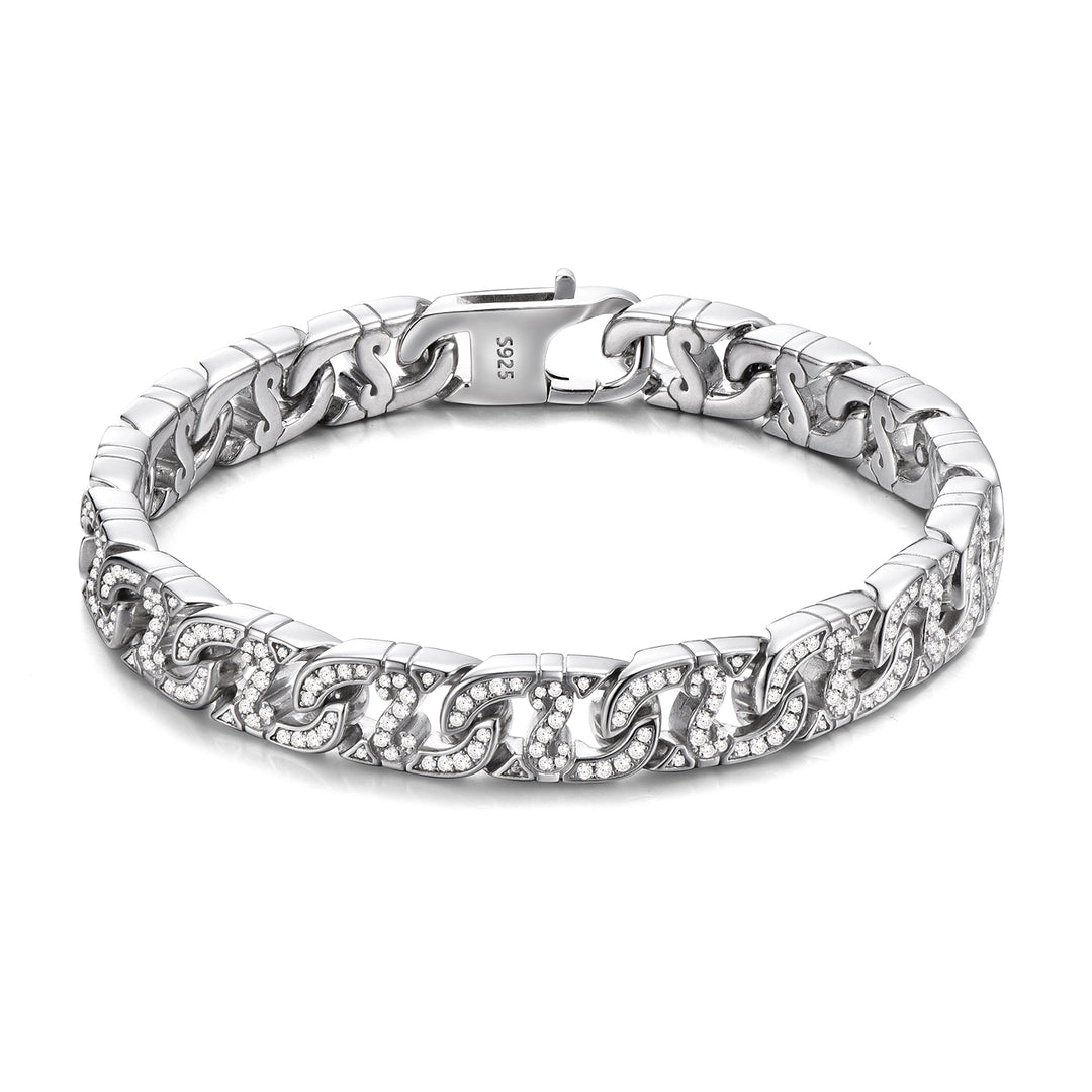 9mm Iced Dollar Cuban Link Bracelet