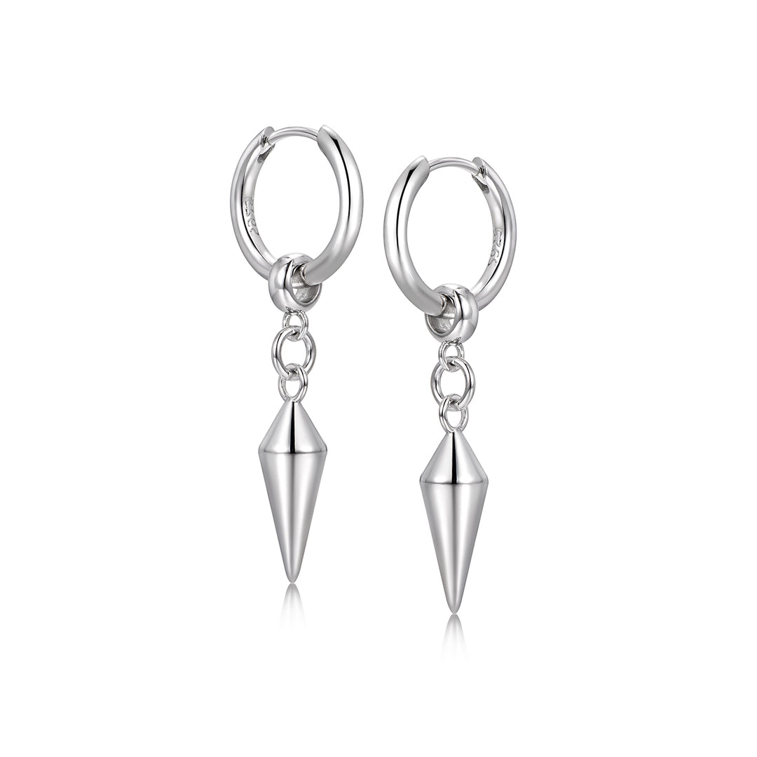 Rock Cone Hoop Earrings