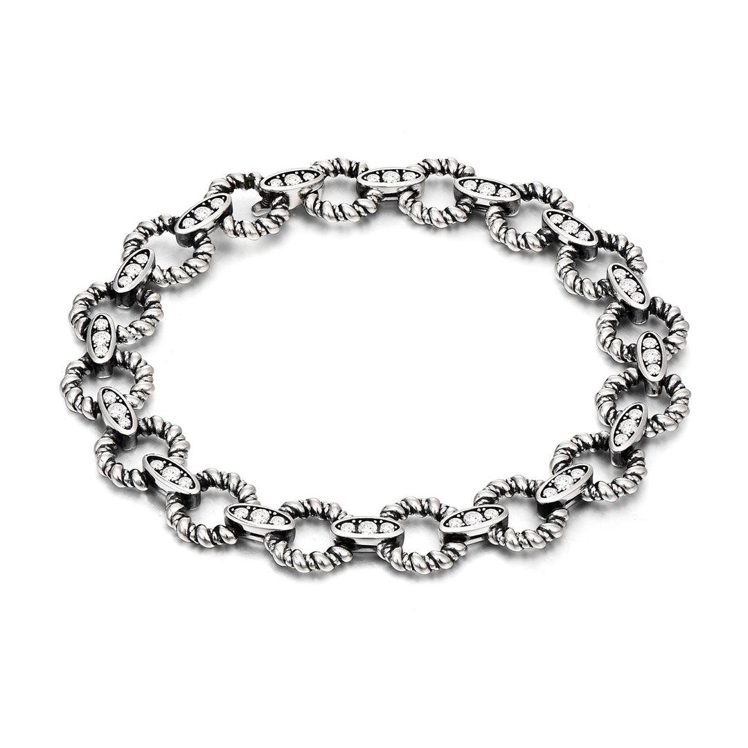 Vintage Entwined Cable Link Bracelet